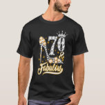 70 & Fabulous 70 Years Old 70th Birthday Diamond C T-Shirt<br><div class="desc">70 & Fabulous 70 Years Old 70th Birthday Diamond Crown Shoes.</div>