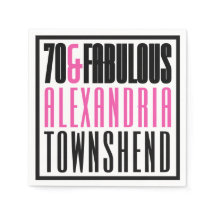 70 & Fabulous Fette, Schicke Typografie 70. Geburt