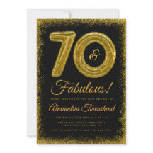70 & Fabulous Gold-Ballon 70. Geburtstag