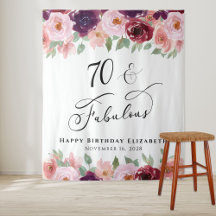 70 Fantastische Flora Wasserfarbe 70. Geburtstagsp