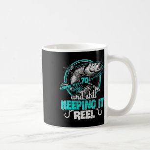 70. Fischender lustiger Geburtstags-Shirt Fischer Kaffeetasse