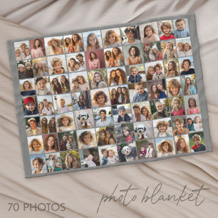 70 Foto Collage Grau - Benutzerdefinierte Bilder Fleecedecke