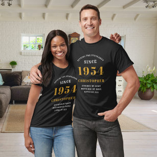 70. Geburtstag 1954 Schwarzes Party hinzufügen T-Shirt