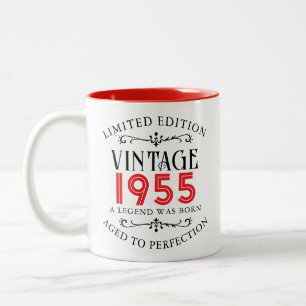 70. Geburtstag 1955 Vintag Turning 70 Geschenk Zweifarbige Tasse