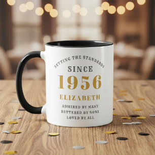 70. Geburtstag 1956 Namen hinzufügen Elegant Tasse