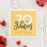 70. Geburtstag, 70 aussehen gut modern Serviette<br><div class="desc">70 Look,  siebzig und fabelhafte moderne Typografie Geburtstagseinladung. Moderner Schriftzeichen zum Trend Typografie Design. Teil einer Sammlung. Farben können individuell angepasst werden.</div>
