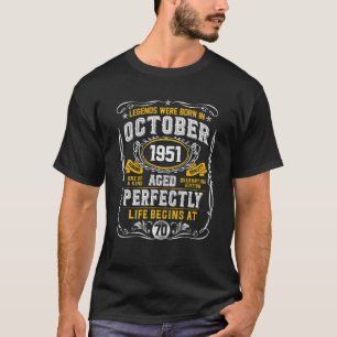 70. Geburtstag 70 Jahre alt Oktober 1951 Limited E T-Shirt