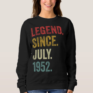 70. Geburtstag 70 Jahre alte Legende seit Juli 195 Sweatshirt