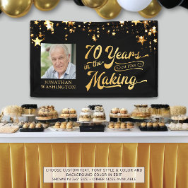 70. Geburtstag 70 JAHRE IN DEN MAKING Gold Stars Banner