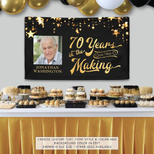 70. Geburtstag 70 JAHRE IN DEN MAKING Gold Stars Banner