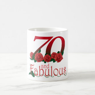 70. Geburtstag 70 und BlumenTasse der fabelhaften Tasse