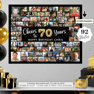 70. Geburtstag 92 Fotos Schwarzes Gold jubeln bis  Poster