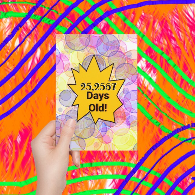 70. Geburtstag Abzeichen in Tagen Einladung (Von Creator hochgeladen)