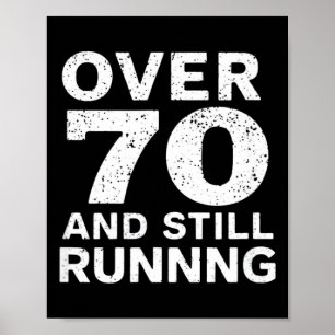 70. Geburtstag Ältere Läufer Über Den Hügel 70 Lau Poster