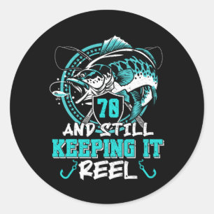 70. Geburtstag Angeln Funny 70 noch Behaltend es i Runder Aufkleber