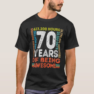 70. Geburtstag Awesome 70 Jahre alt Vintage Retro T-Shirt