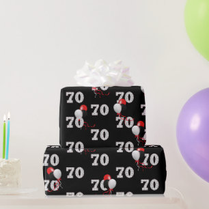 70. Geburtstag Ballon Bouquet Wrapping Paper Geschenkpapier