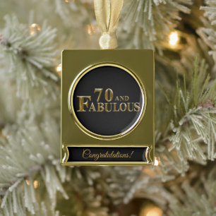 70. Geburtstag  Banner-Ornament Gold