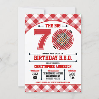 70. Geburtstag Barbecue Einladung