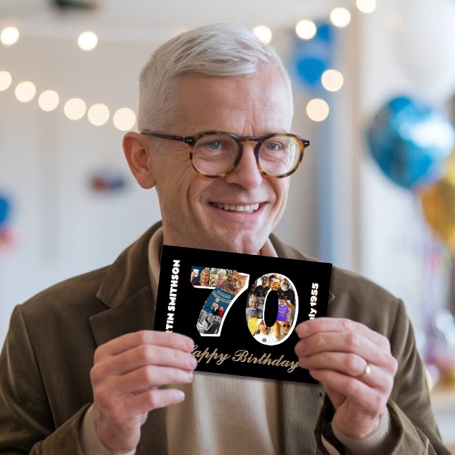 70. Geburtstag bedeutet Fotokarte 70 Jahre alt Karte (Von Creator hochgeladen)