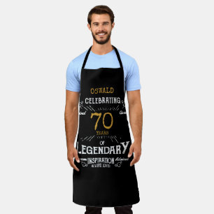 70. Geburtstag Black Gold Legendary Funny Apron Schürze