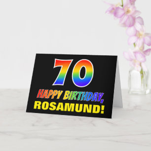70. Geburtstag: Bold, Fun, Simple, Rainbow 70 Karte