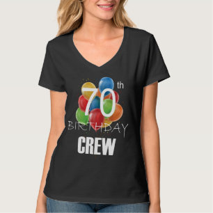 70. Geburtstag Crew 70 Party Crew Frauen V-Neck T-Shirt