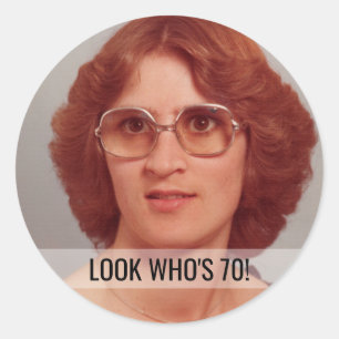 70. Geburtstag Custom Foto Stickers