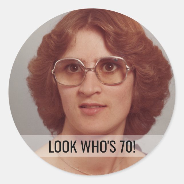70. Geburtstag Custom Foto Stickers (Vorderseite)