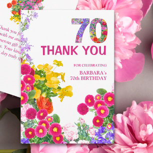 70. Geburtstag Danke Blumen Gartenparty