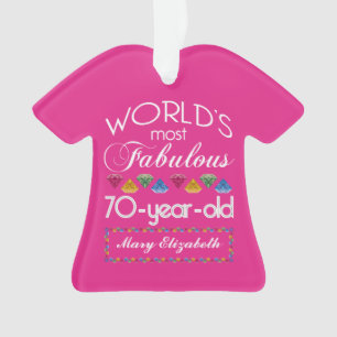70. Geburtstag das meiste fabelhafte bunte Ornament