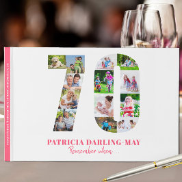 70. Geburtstag Denken Sie daran, wenn ... Rosa Fot Gästebuch