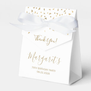 70. Geburtstag Elegant Gold Konfetti Weiß Geschenkschachtel