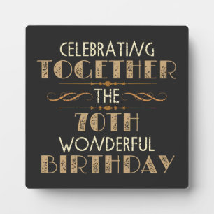 70. Geburtstag feiern Fotoplatte