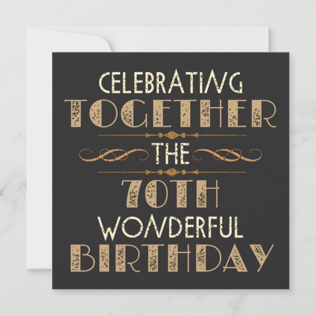 70. Geburtstag feiern Save The Date (Vorderseite)