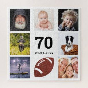 70. Geburtstag Foto Collage Mann Typ weiß Puzzle