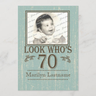 70. Geburtstag Foto Einladung