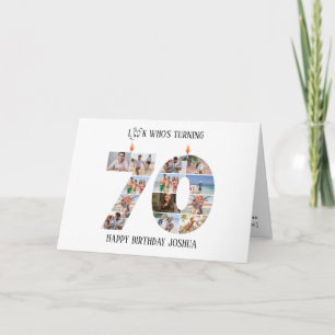 70. Geburtstag Fotokarte Dankeskarte