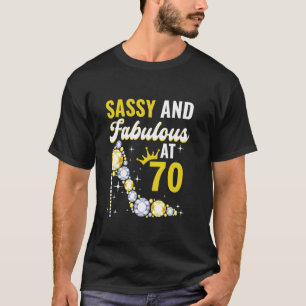 70. Geburtstag Frau Mädchen Sassy und Fabelhaft mi T-Shirt