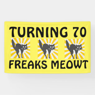 70. GEBURTSTAG FUNNY CAT BANNER