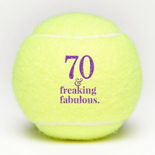 70. Geburtstag Funny & Fab Custom Age Lila Tennisbälle