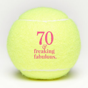 70. Geburtstag Funny & Fab Custom Age Pink Tennisbälle