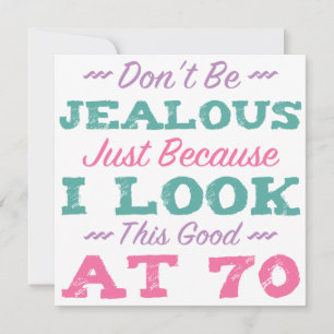 70. Geburtstag für Frauen Karte