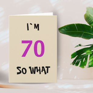 70. Geburtstag für ihre Funny Karte
