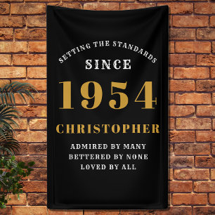 70. Geburtstag Geboren 1954 Name Schwarz Gold hinz Banner