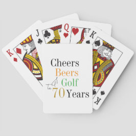 70. Geburtstag Golf Cheers Biere Minimal Spielkarten