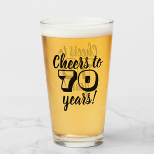 70. Geburtstag Heißt auf 70 Jahre Bier/Trinken Glas