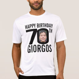 70. Geburtstag individuelle Name und Foto Vorlage  T-Shirt