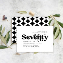 70. Geburtstag laden moderne minimale einfache Ret