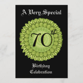 70. Geburtstag Lila Kalkreath Metallic Einladung